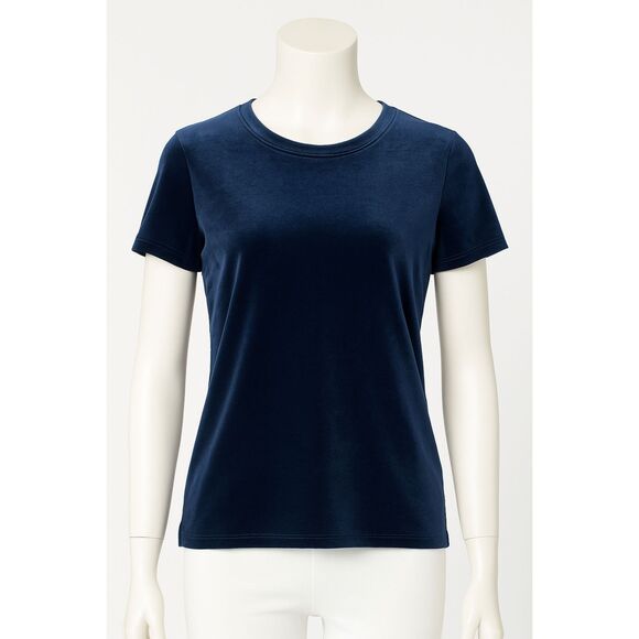 Old Navy Women’s Velvet Tee Size XS Solid Blue Short Sleeve - Picture 1 of 7